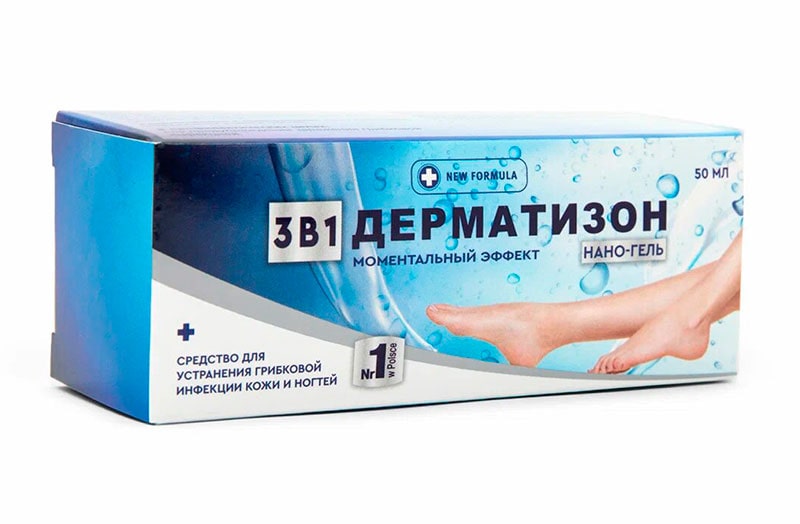 Дерматизон: Революционный нано-гель "3-в-1" для борьбы с грибковыми инфекциями кожи и ногтей
